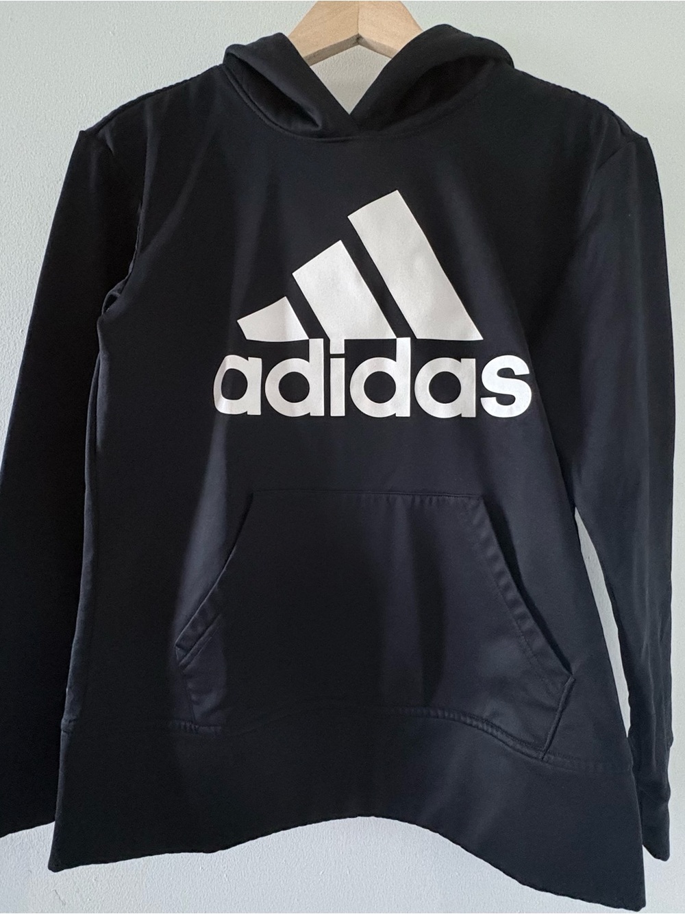 adidas AEROREADY Big Logo Hoodie Black / White - Size XS - Picture 7 of 13